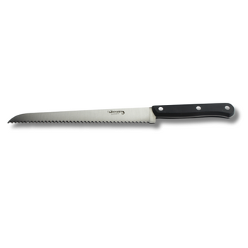 Keroppa, Cuchillo Panadero Domestic Black, Acero Inoxidable, Uso Doméstico, Hoja 21 Cm, Mango Ergonómico, Fabricado En España