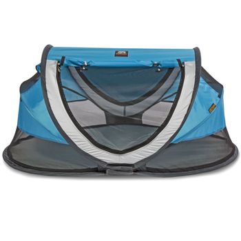 Cuna De Viaje Desplegable Peuter Luxe Con Mosquitera Azul Deryan