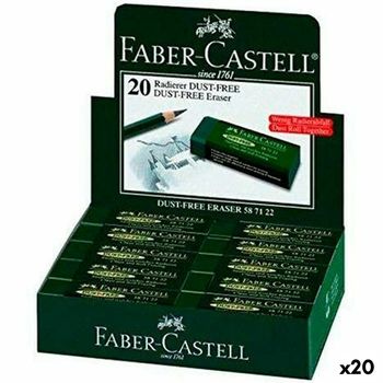 Goma De Borrar Faber-castell Dust Free Verde (20 Unidades)