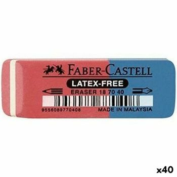 Goma De Borrar Faber-castell Azul Rojo (40 Unidades)