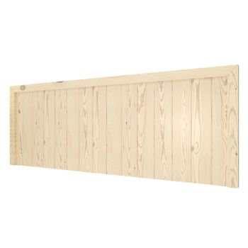 La Web Del Colchon -cabecero De Madera Rústico Véneto Para Cama De 150 (160 X 55 Cms) Barnizado Natural