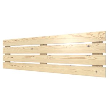 La Web Del Colchon -cabecero De Madera Rústico Lombardía Para Cama De 135 (145 X 50 Cms) Barnizado Natural