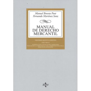 Manual De Derecho Mercantil.vol.i