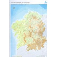 Paq/50 Mapas Galicia Comarcal Fisico Mudos