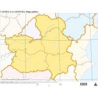 Paq/50 Mapas Castilla-mancha Politico Mudos