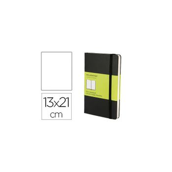 Libreta Moleskine Tapa Dura Liso 240 Hojas Color Negro Cierre Con Goma 130x210 Mm