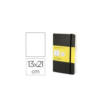 Libreta Moleskine Tapa Blanda Liso 240 Hojas Color Negro Cierre Con Goma 130x210 Mm