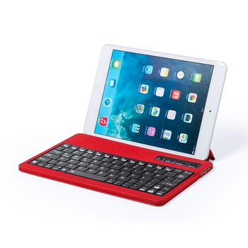 Funda Tablet  Maison Technologique Urban, Universal, Para tablets de hasta  10.2, Teclado integrado, USB-C, Rojo