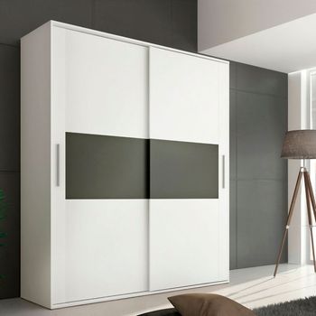 Armario Dormitorio Color Blanco 3 Puertas 3 Cajones Con Estantes Y Barra  121x52x180 Cm con Ofertas en Carrefour