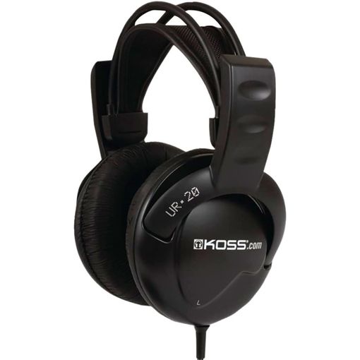 Koss UR29 Auriculares con Cable DJ, Cascos de Diadema Cerrados, Headphones  Over Ear, Plegables, Ajustables, Control