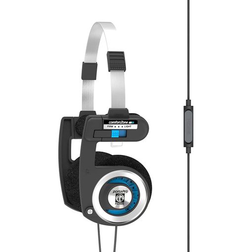 Koss CS100i Auriculares con Cable y Micrófono con Cancelación Ruido, Cascos  de Diadema Ajustables On Ear