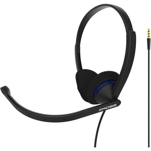 Auriculares Con Cable Y Micrófono Con Cancelación Ruido Cascos De Diadema  Para Videoconferencia Negro Koss Cs200i con Ofertas en Carrefour