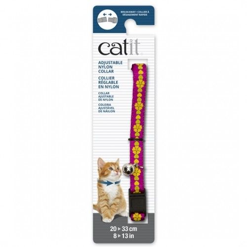 Collar Para Gatos Breakaway Catit , Rosa Con Flores