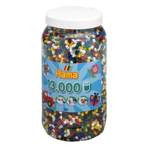 Hama Beads Midi 1000 piezas color mix 10 colores