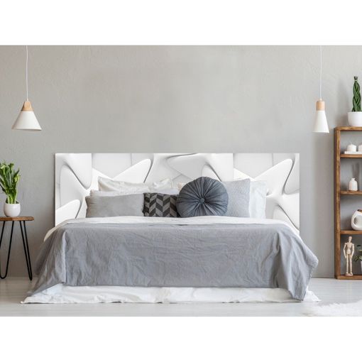 Cabecero Cama Blanco Hexágonos Moderno 3d 115 X 60 Cm con Ofertas