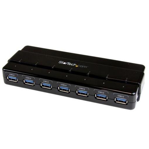 StarTech.com - Hub Concentrador Ladrón USB de 10 Puertos con Adaptador de  Corriente - con Protección contra Descargas de 350W 