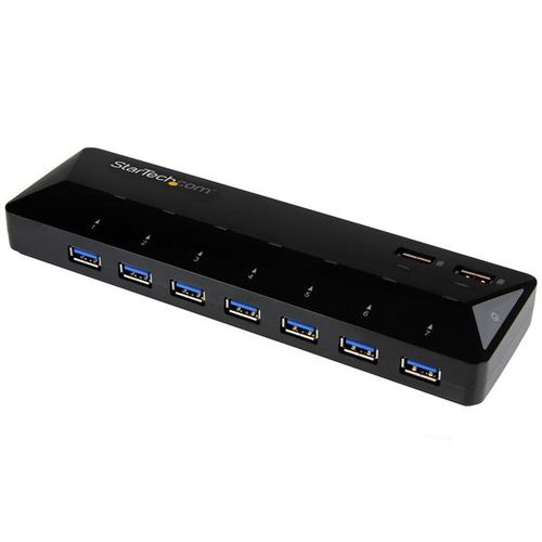 StarTech.com Hub USB-C Autoalimentado de 7 puertos con Interruptores  Individuales - Concentrador USB 3.0 a 5 Gbps con Fuente de Alimentación - Ladrón  USB Tipo C a USB-A - BC 1.2, 2