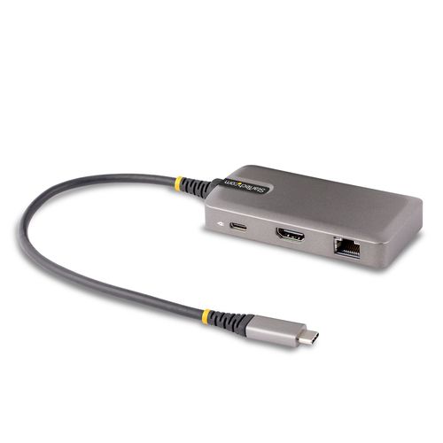 Adaptador Multipuertos USB-C - USB Tipo C a HDMI 2.0 4K a 60Hz - Hub USB de  2 Puertos de 10Gbps - con PD de Paso de 100W - GbE - SD/MicroSD - Mini