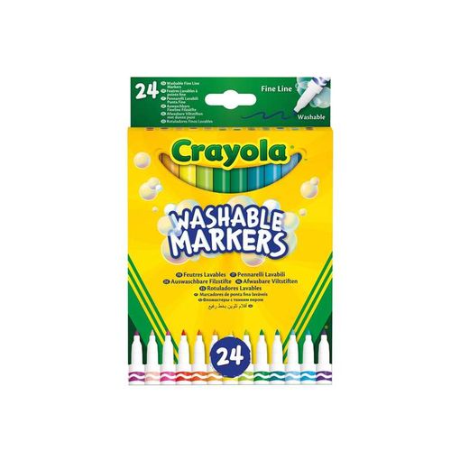 Crayola-58-6571 Crayola 24 Súper Maxi Punta Rotuladores Lavables,  Multicolor (58-6571) , Color/modelo Surtido con Ofertas en Carrefour