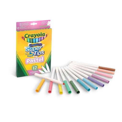 Crayola - Juego de rotuladores lavables SuperTips, 65 piezas en