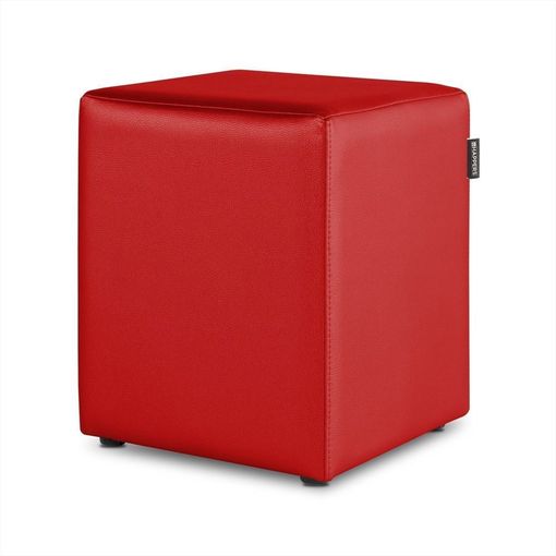 Puff Cubo Polipiel Rojo 1 Unidad con Ofertas en Carrefour | mejores de Carrefour