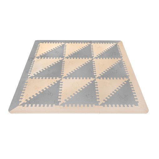 Alfombra Puzzle Bebé Celeste beige Lübabymats