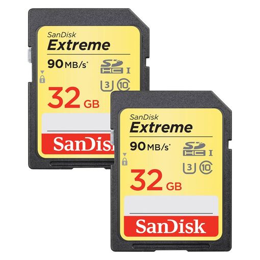 Sandisk Extreme Sdsdxve-032g-gnci2 Pack Tarjetas Sdhc 32gb Clase 10 Uhs-i  U3 V30 con Ofertas en Carrefour