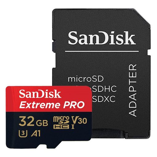 SanDisk Extreme microSDHC UHS-I U3 V30 32 GB + adaptador SD