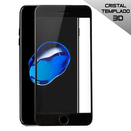 Protector De Pantalla Cristal Templado Iphone 7, 8 ( 9h 2.5d Pro+ ) Con  Caja Y Toallitas - Completo Curvo 3d Negro con Ofertas en Carrefour