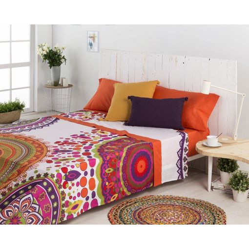 Cotton Artean - Juego De Sabanas Mandala Cama De 150 X 190/200. 100%  Algodón. con Ofertas en Carrefour