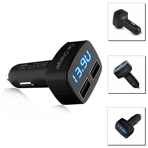 Adaptador Cargador Mechero de Coche USB Negro para Teléfonos Móviles C –  OcioDual