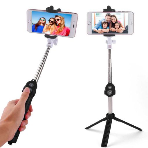 Palo Selfie Estabilizador Smartphone Trípode Integrado Mando Bluetooth -  Negro con Ofertas en Carrefour