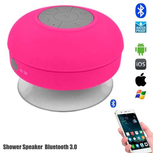 Mini Altavoz Bateria Bluetooth De Ducha Resistente Al Agua Con Ventosa Rosa  con Ofertas en Carrefour