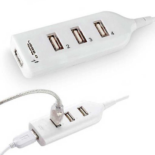 Ociodual Ladrón Multipuerto Negro Adaptador Hub De 4 Puertos Usb