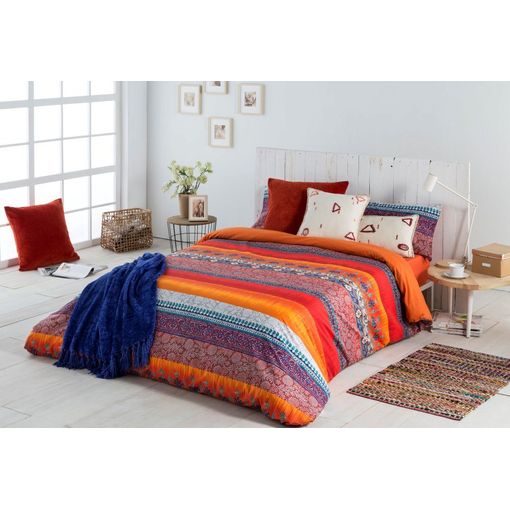 Cotton Artean - Funda Nordica Indi Ii Cama De 105 ( 180 X 260 Cm) + 1 Funda  De Almohada (45x120cm) Algodón 100% con Ofertas en Carrefour