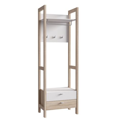 Perchero Recibidor Bjorn. Mueble Entrada Con Espacio Para Colgar Y  Almacenaje Extra. 200x66,4x41,2 Cm. Estilo Nórdico En Blanco con Ofertas en  Carrefour