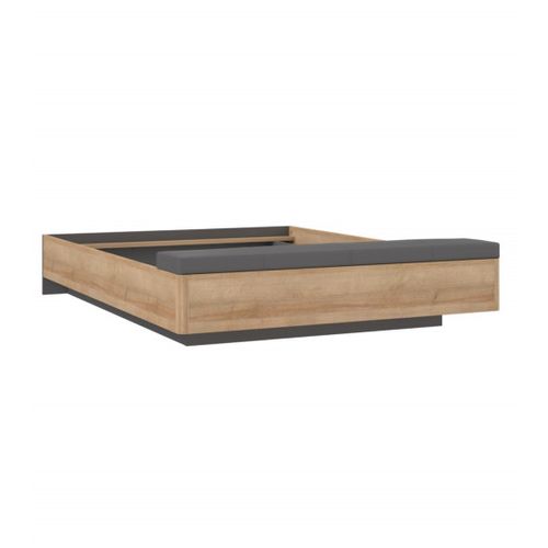 Canapé Abatible Arcón de madera con tirador embutido altura 34 cm - 90x200  cm - Bruma