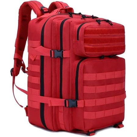  AIRAXE Gran capacidad militar táctico senderismo mochilas al  aire libre senderismo asalto mochila caza pesca camping entrenamiento  mochila rojo : Deportes y Actividades al Aire Libre