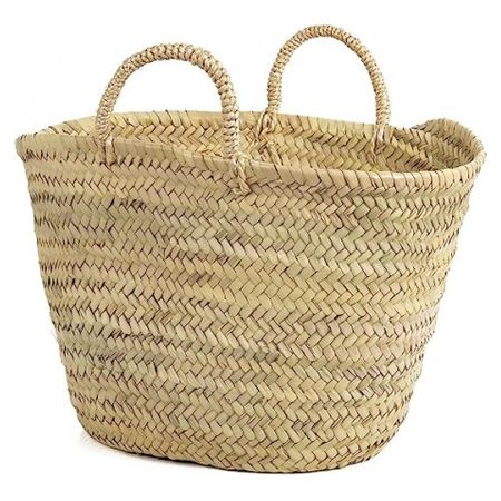 Bolso Cesto Infantil De Mimbre De Fibras Naturales. Capazo De Palma Para  Niños Y Niñas, Con Asa Corta De Pita. Aprox. 23x20x17cm con Ofertas en  Carrefour