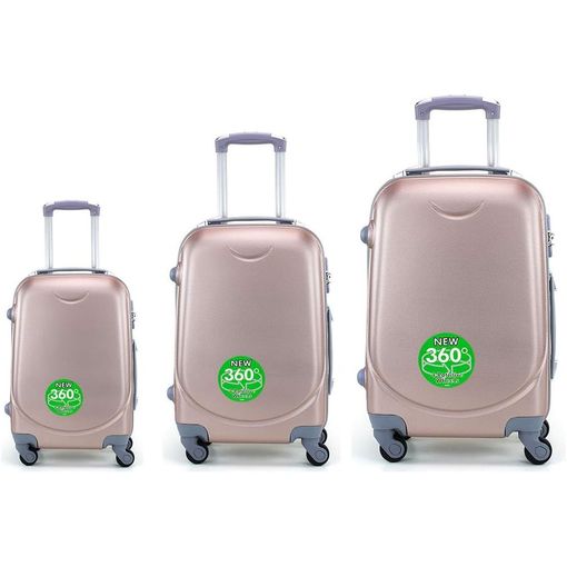 MALETA PEQUEÑA EQUIPAJE DE MANO CABINA RIGIDA 4 RUEDAS 360º ROSA -  AliExpress