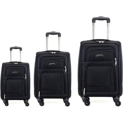 Maleta Equipaje De Mano Cabina Trolley De Viaje 4 Ruedas Giratorias  Abertura Frontal Y Lateral (negro) con Ofertas en Carrefour