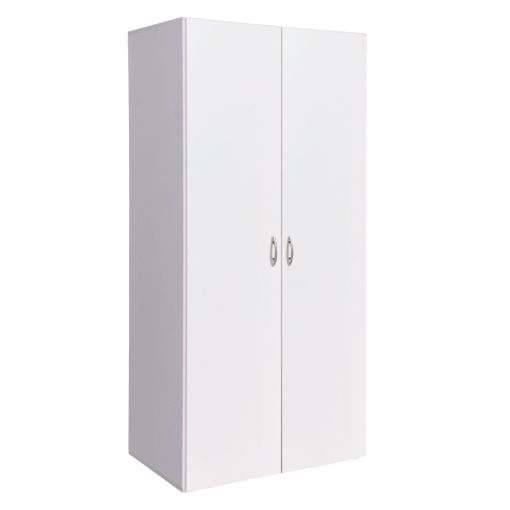 Armario Ropero De Melamina De Madera Vidrio Homcom 80x50x180cm-blanco con  Ofertas en Carrefour