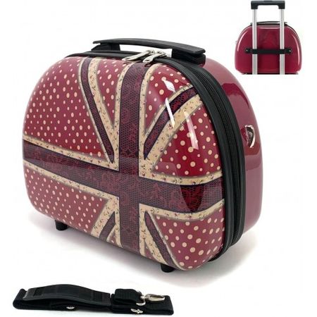 Maleta De Cabina Equipaje De Mano Trolley + Neceser Viaje Avión Rígida 4  Ruedas Giratorias Inglaterra Rojo con Ofertas en Carrefour