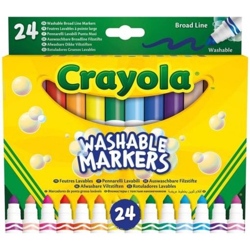Crayola - Juego de rotuladores lavables SuperTips, 65 piezas en