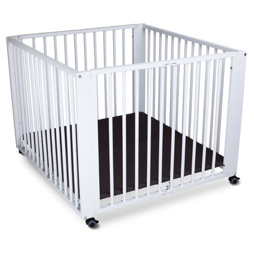 Parque Para Bebe Plegable Blanco Y Gris Webaby con Ofertas en Carrefour