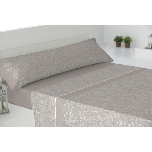 Juego Sábanas Cuatro Piezas Paduana Malabo Cama 150 Beige con Ofertas en Carrefour | mejores ofertas de Carrefour