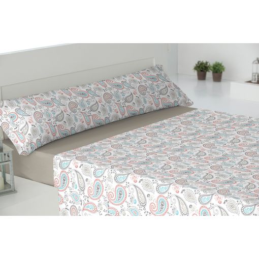 Juego Sábanas Coralina Tres Piezas Paduana Paisley Cama 90 Beige con  Ofertas en Carrefour