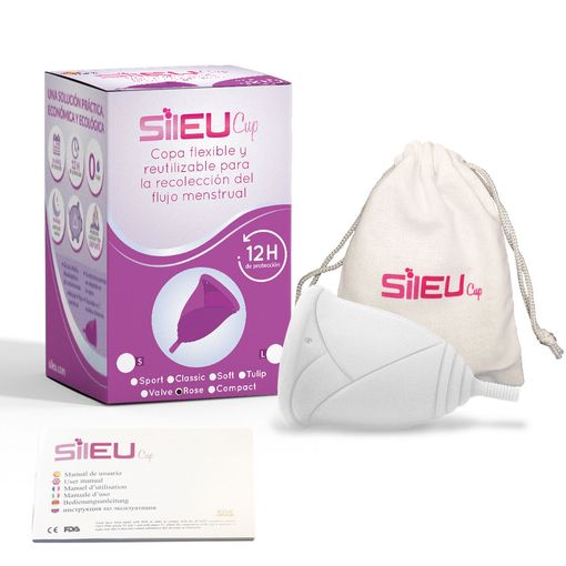 Copa Menstrual Sileucup Rose, Talla L, Transparente