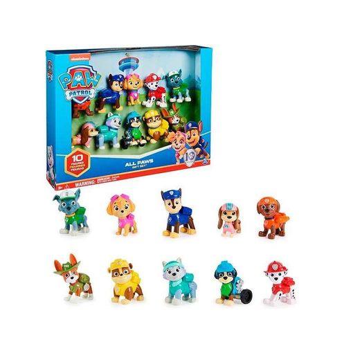  Paw Patrol, Paquete de regalo de cachorros de película con 6  figuras de juguete coleccionables, juguetes para niños a partir de 3 años :  Juguetes y Juegos