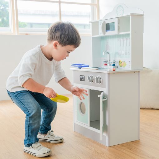 Horno microondas de juguete para niños Little Chefs, color rosa